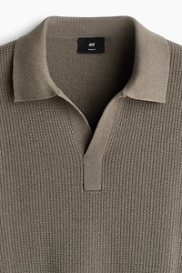 Polo coupe classique en tricot torsadé
