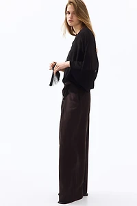 Pantalon en sergé avec détail à nouer