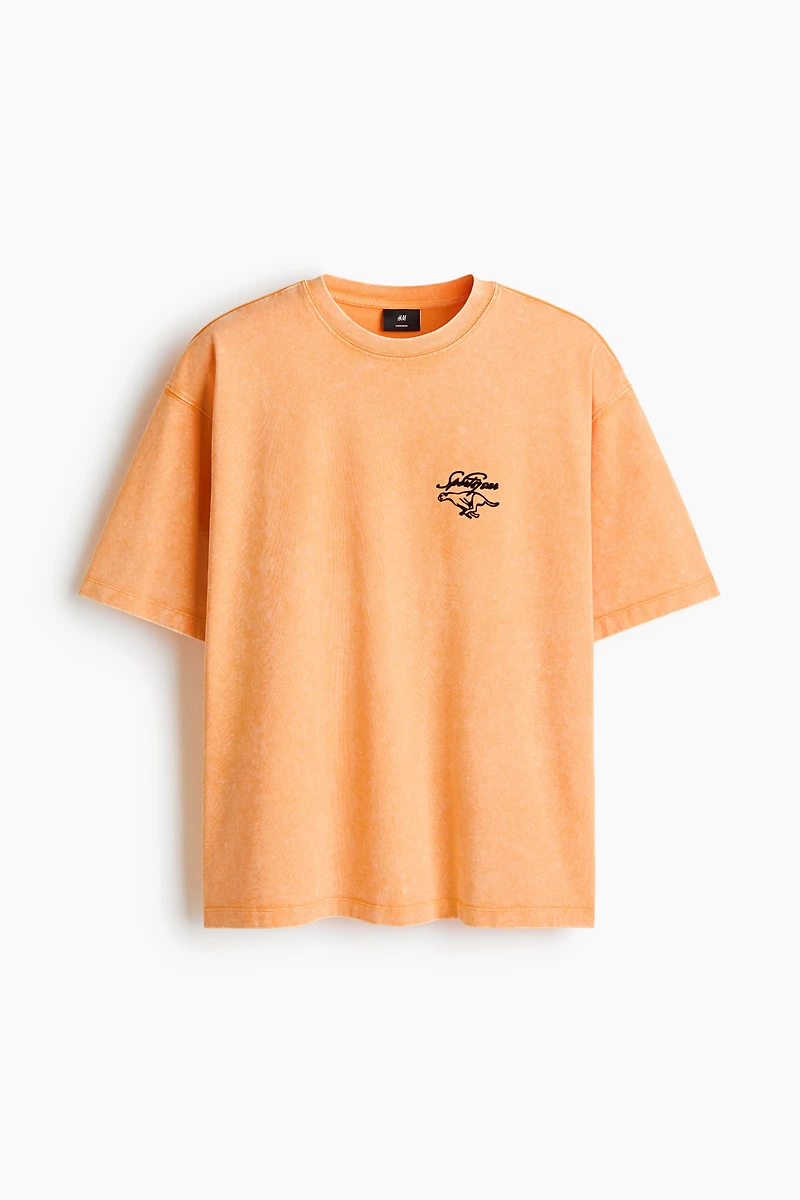 Oversized Printed Cotton T-Shirt
