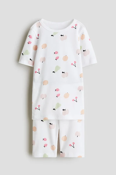 Snug-Fit Printed Cotton Pajamas