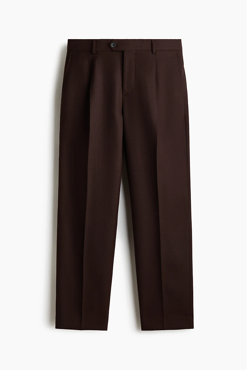 Regular-Fit Wool-Blend Suit Pants