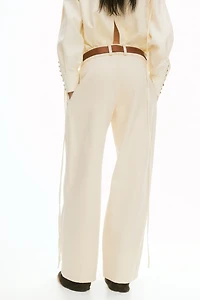 Pleat-Front Twill Pants