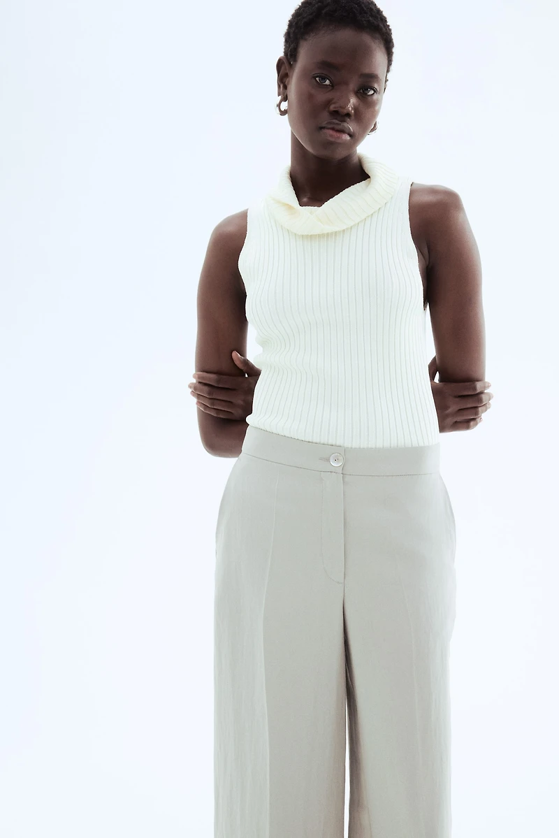 Wide-Leg Dress Pants