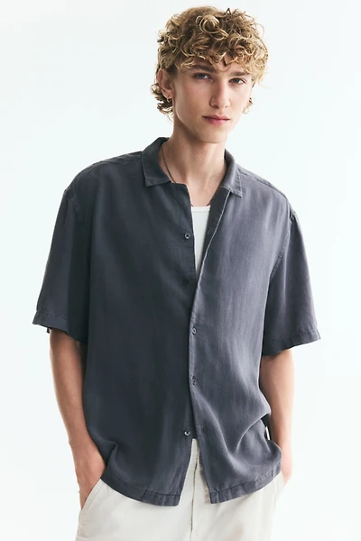 Relaxed-Fit Linen-Blend Resort Shirt