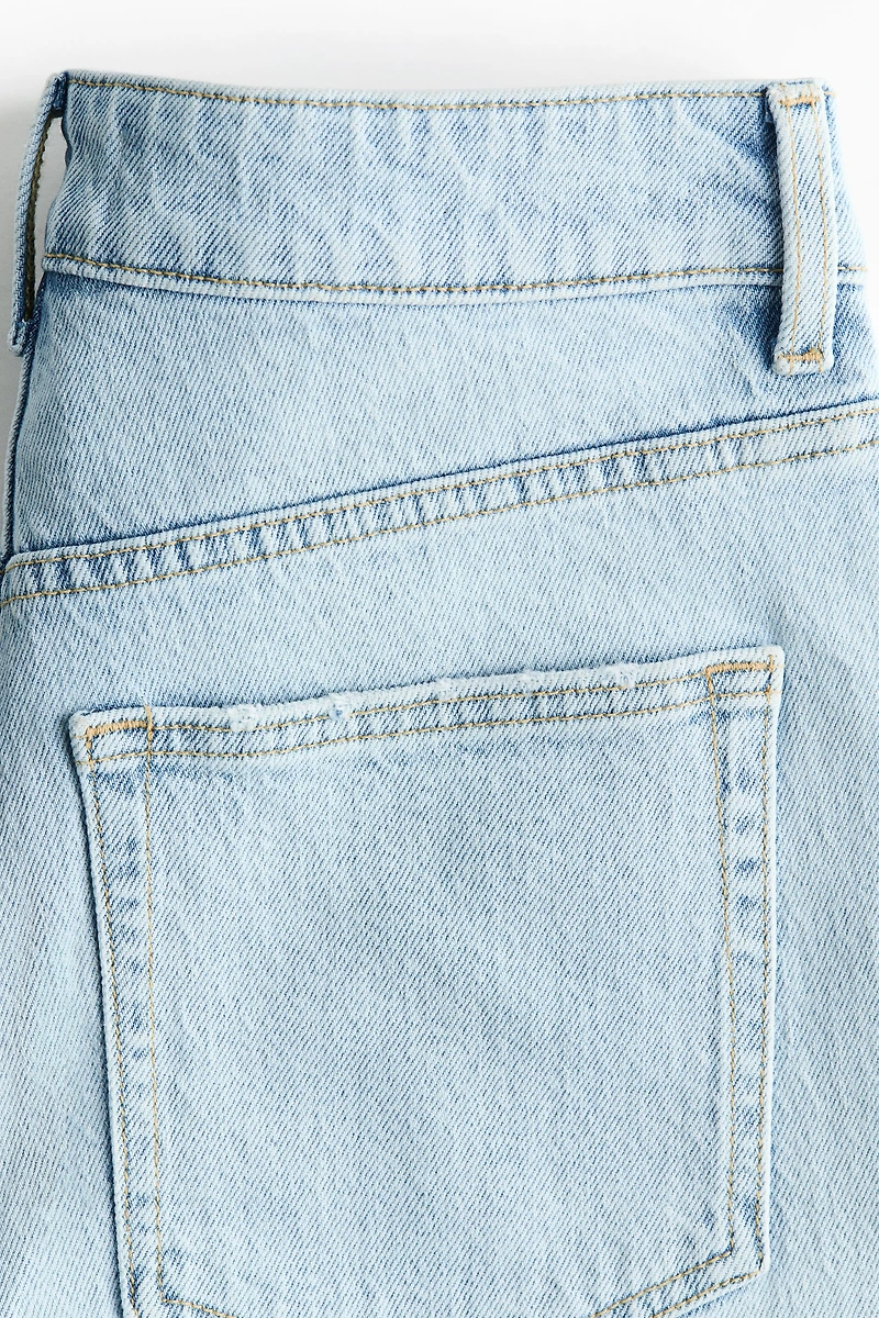 Short taille haute en denim