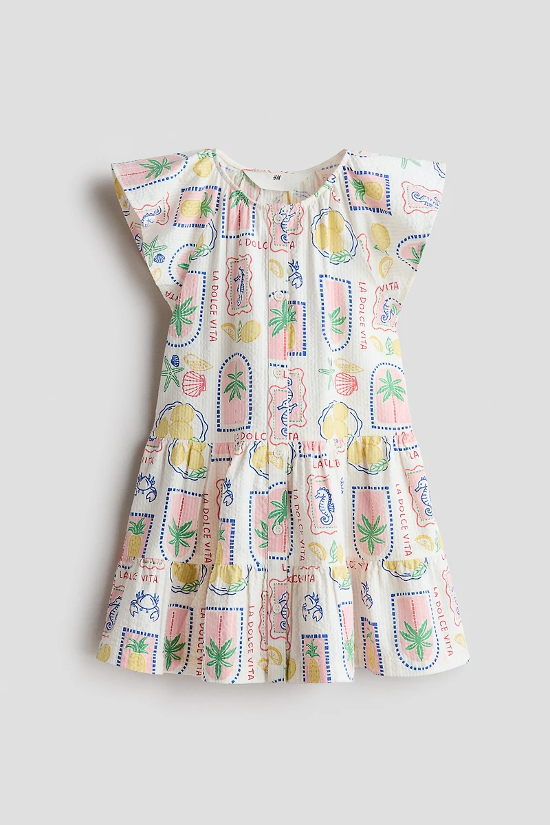 Tiered Seersucker Dress