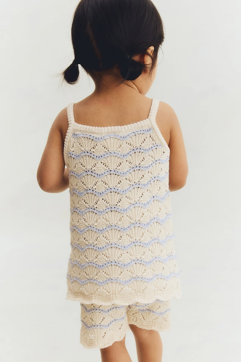 2-Piece Pointelle-Knit Cotton Set