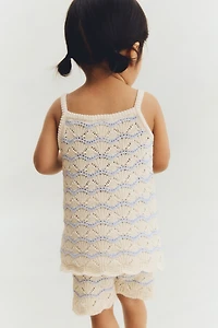 2-Piece Pointelle-Knit Cotton Set