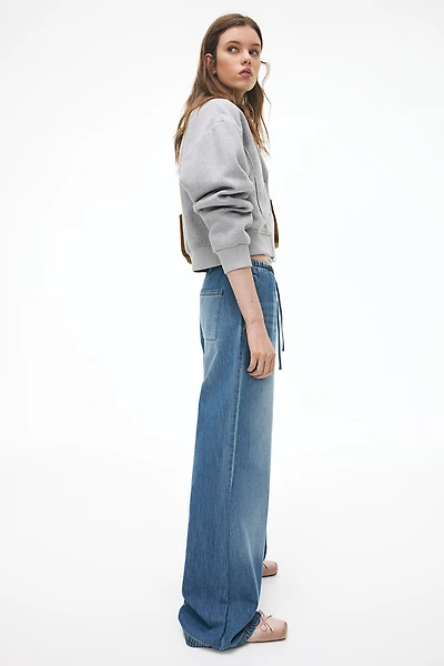 Denim Drawstring Pants