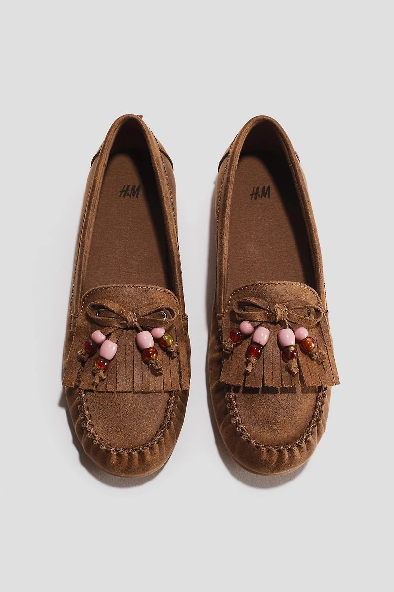 Fringe-Trimmed Loafers