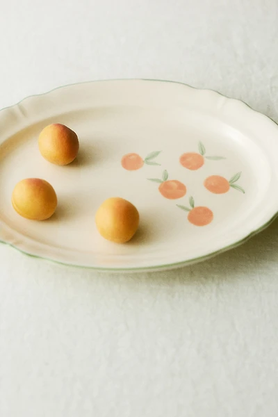Hand-painted Stoneware Serving Plate