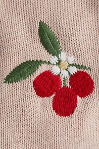 Cotton Cardigan with Embroidery