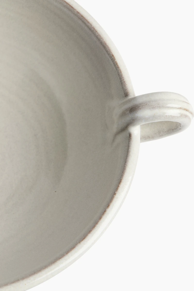 Footed Reactive-Glaze Serving Bowl