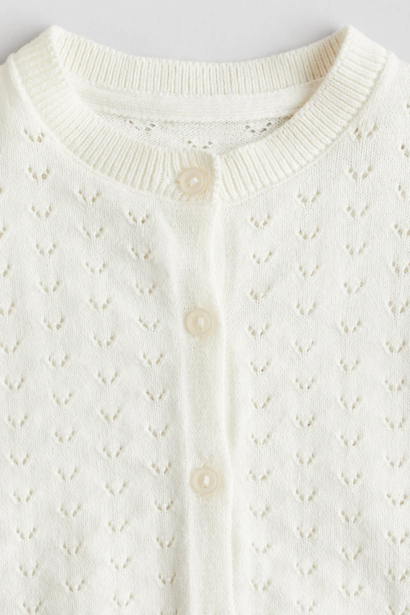 Pointelle-Knit Cardigan