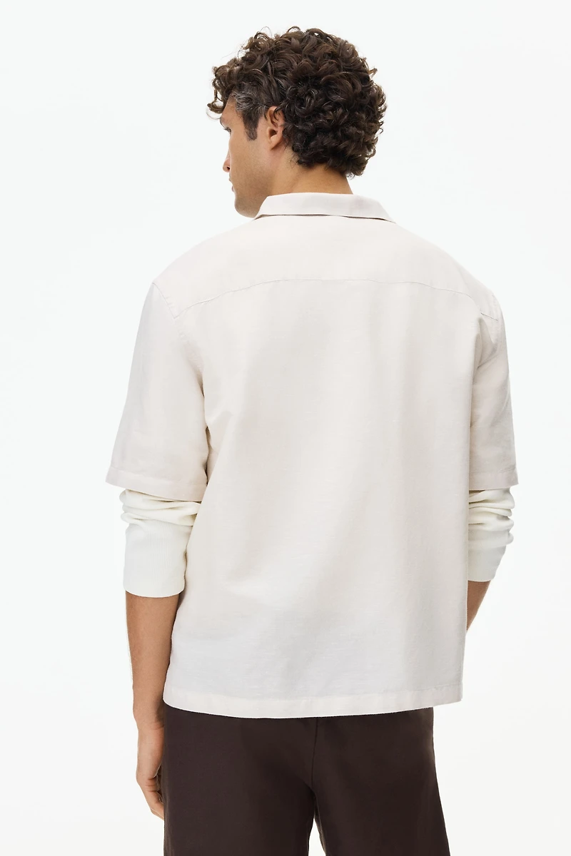 Relaxed-Fit Linen-Blend Resort Shirt
