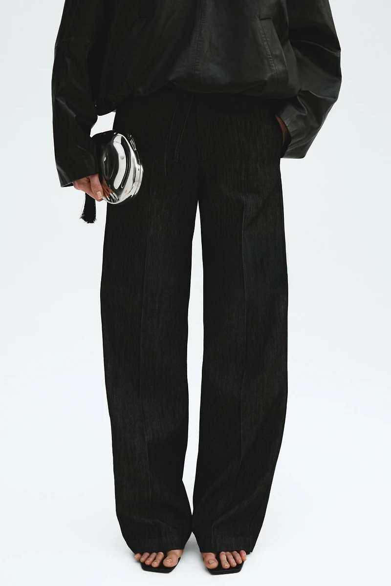 Denim Drawstring Pants