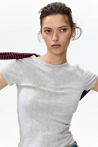 Pointelle-Knit T-Shirt