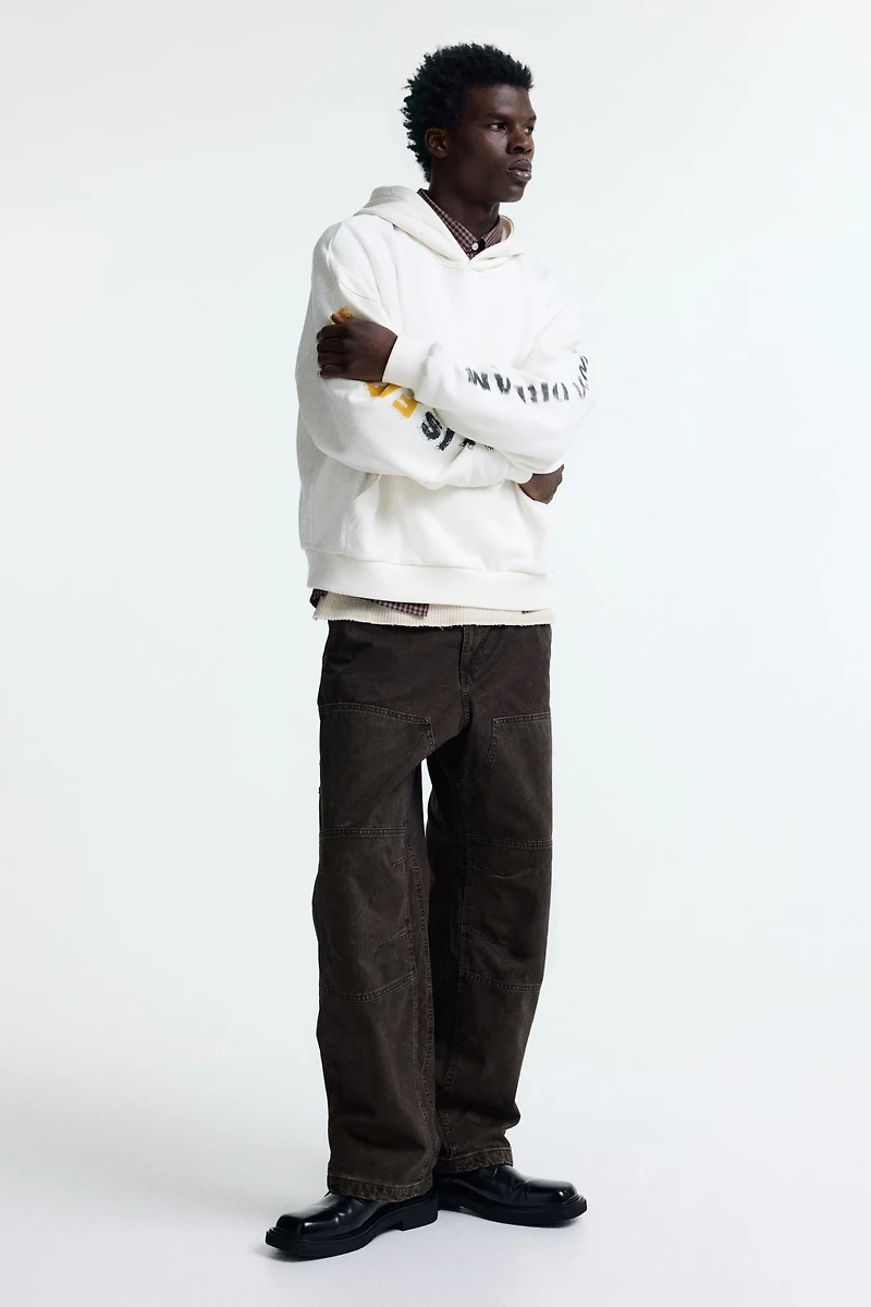 Oversized-Fit Printed Hoodie