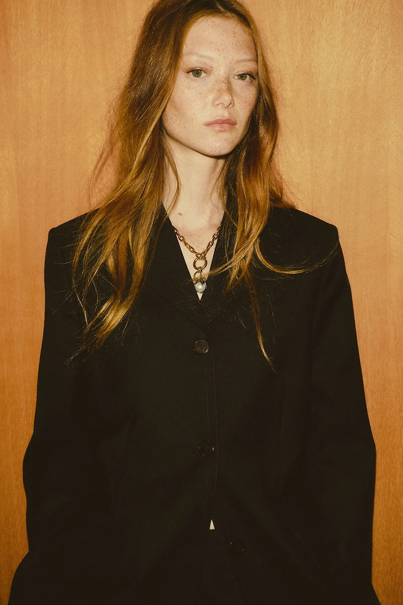 Blazer en laine mélangée