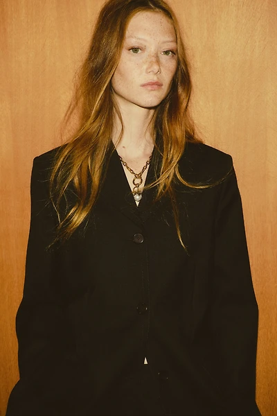 Blazer en laine mélangée