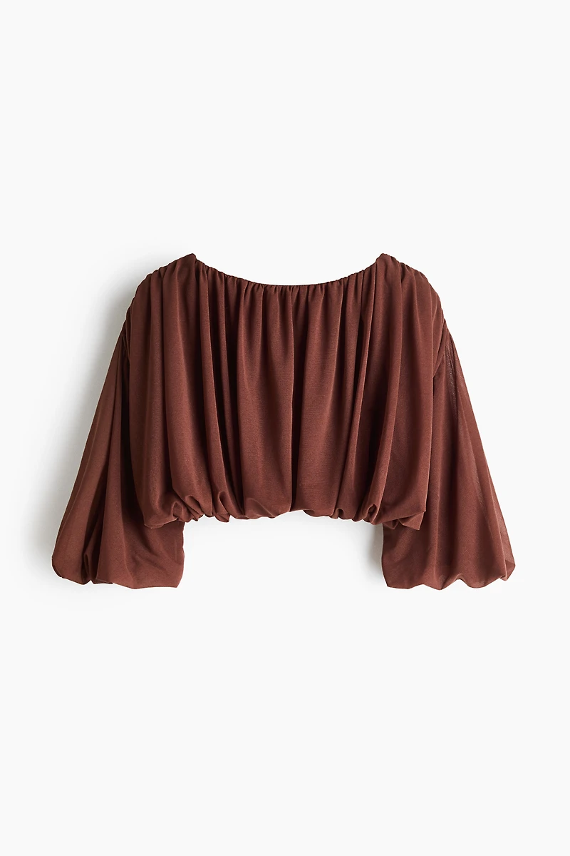 Bubble-Hem Crop Top