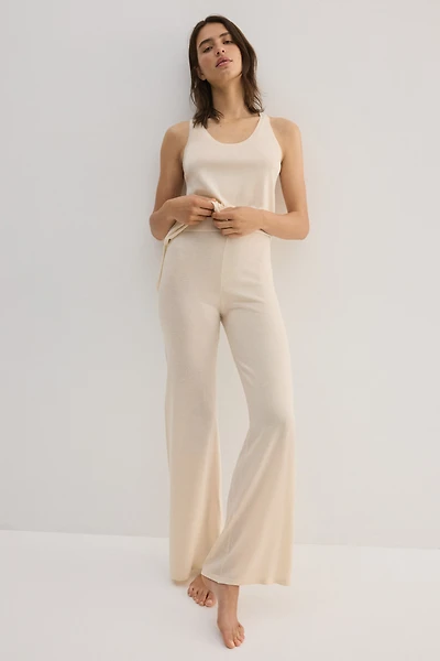 Fine-knit trousers