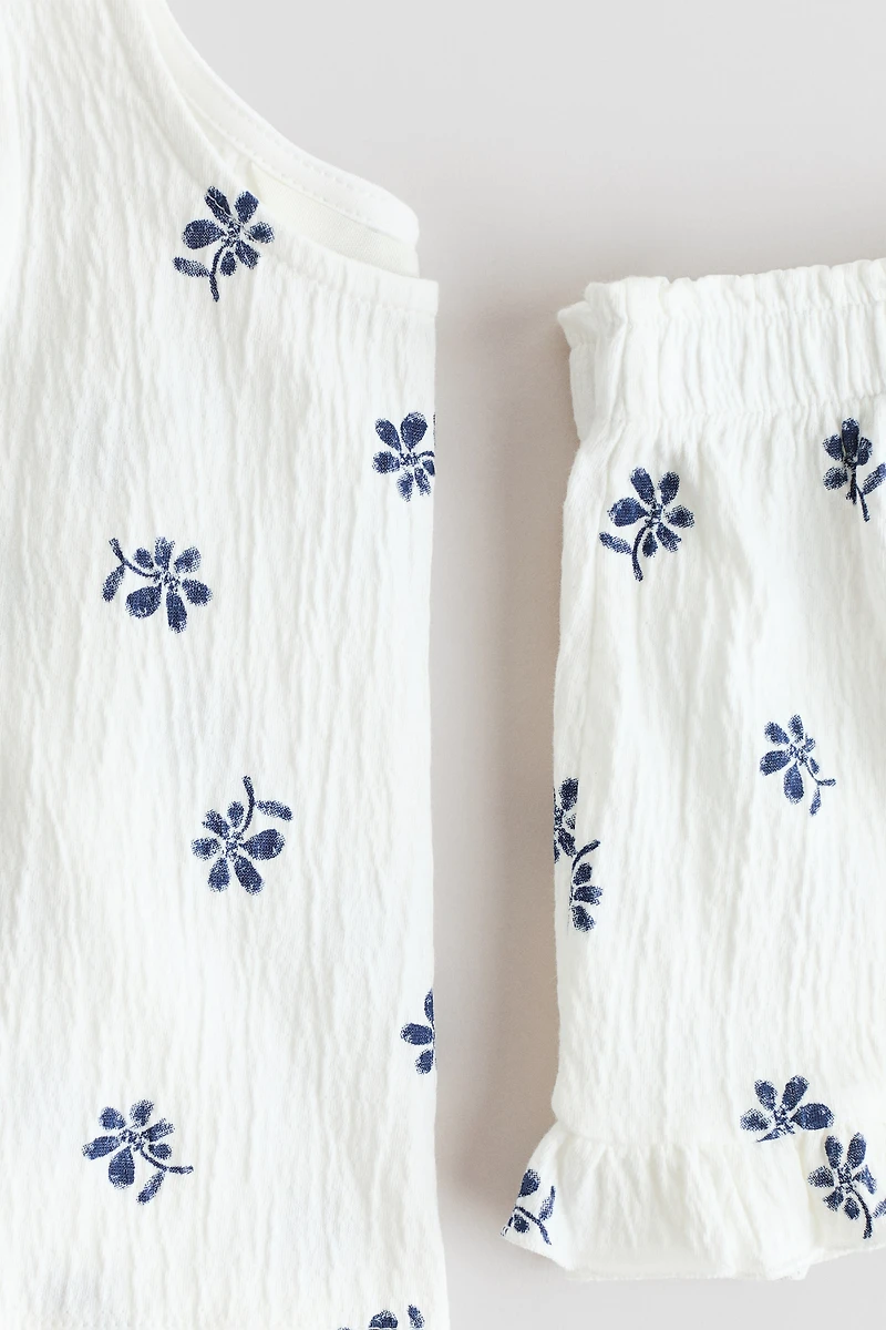 2-Piece Ruffle-Trimmed Set