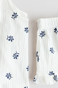2-Piece Ruffle-Trimmed Set
