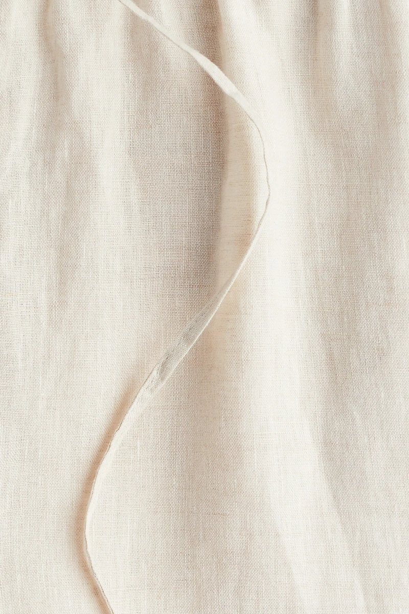 Pantalon en lin avec cordon de serrage