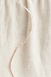 Pantalon en lin avec cordon de serrage