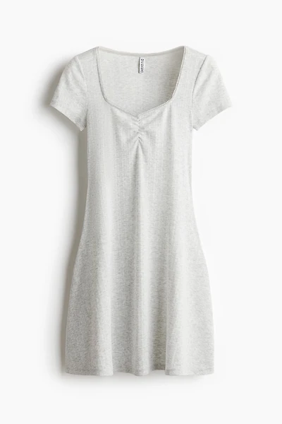 Pointelle-Jersey Dress