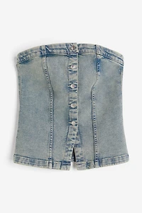 Haut bandeau en denim