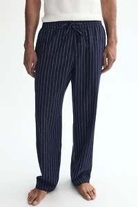 Relaxed-Fit Linen-Blend Pants