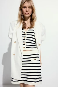 Button-Front Sweater Vest