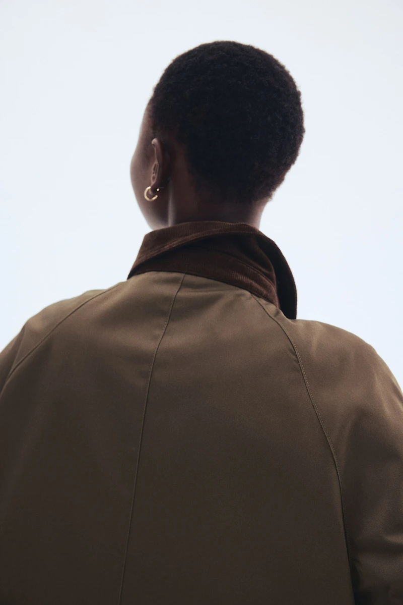 Veste à col en velours côtelé