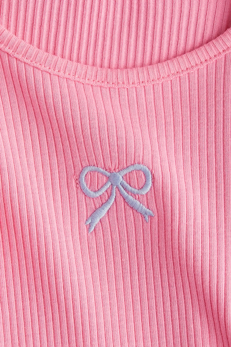 Embroidered-Motif Tank Top