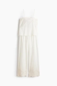 Pyjama en coton avec dentelle