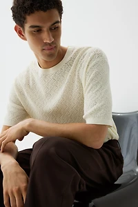 T-shirt coupe classique en tricot texturé