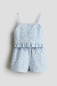 2-Piece Eyelet-Embroidered Set
