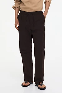 Regular-Fit Linen-Blend Pants
