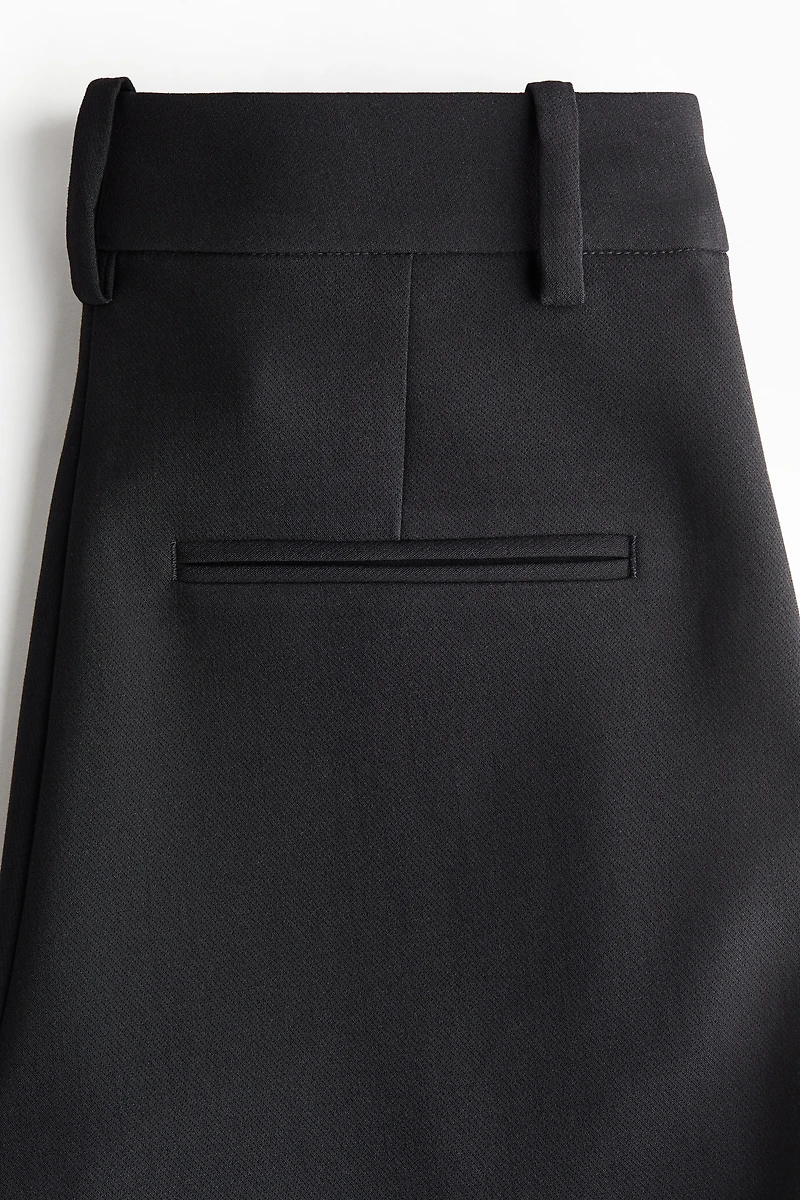 Flared Crease-Detail Pants