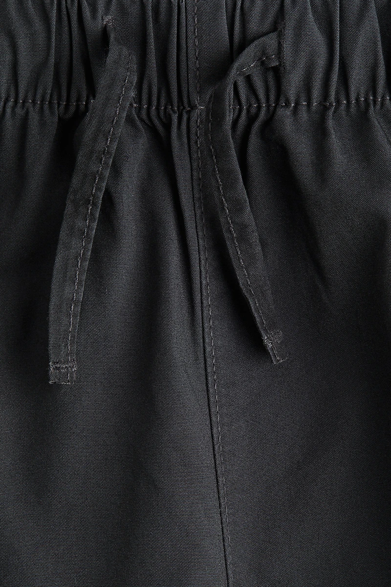 Barrel-Leg Cotton Pants