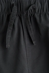 Barrel-Leg Cotton Pants