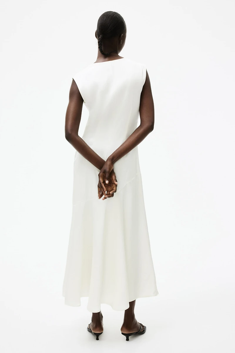 V-Neck Satin Dress
