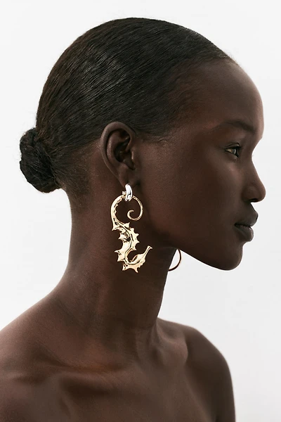 Seahorse-Pendant Earrings