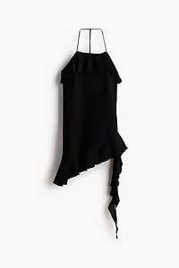 Flounced Halterneck Dress