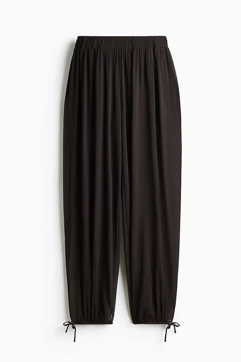 Mesh Balloon-Leg Pants