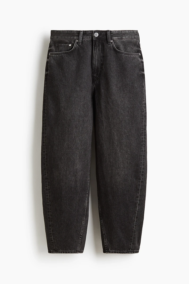 Barrel-Leg Loose-Fit Jeans