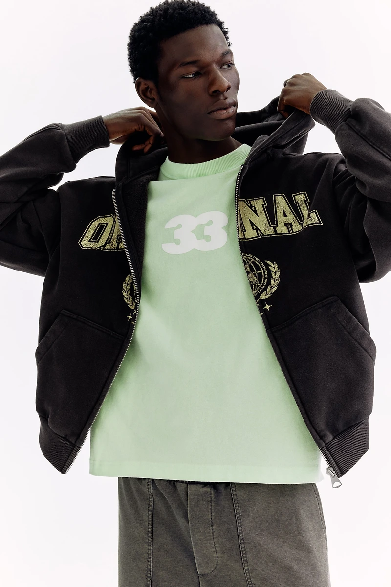 Veste imprimée grande taille avec capuche