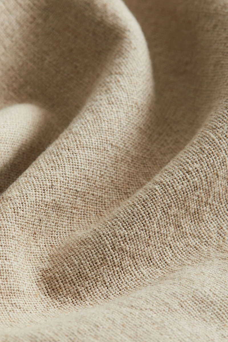 Housse de coussin en lin mélangé
